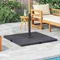 vidaXL Sonnenschirm-Gewichtsplatte Schwarz Granit Quadratisch 25 kg