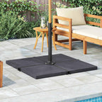 vidaXL Sonnenschirm-Gewichtsplatte Schwarz Granit Quadratisch 25 kg