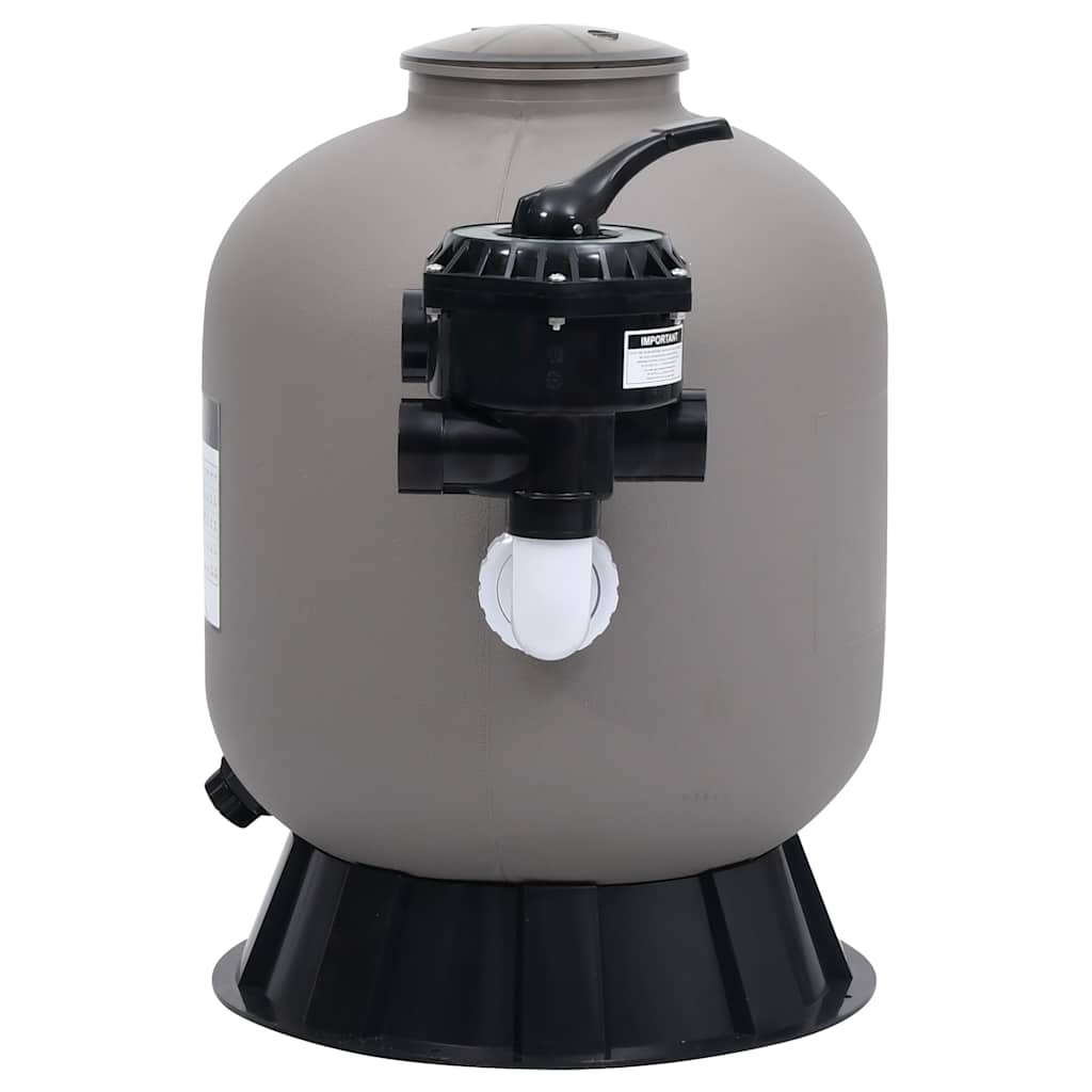 vidaXL Pool-Sandfilter mit seitlich montiertem 6-Wege-Ventil Grau