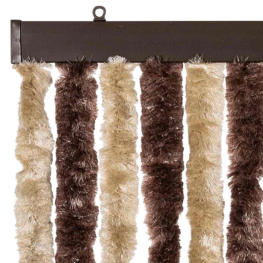 vidaXL Insektenschutz-Vorhang Beige und Hellbraun 56x200 cm Chenille