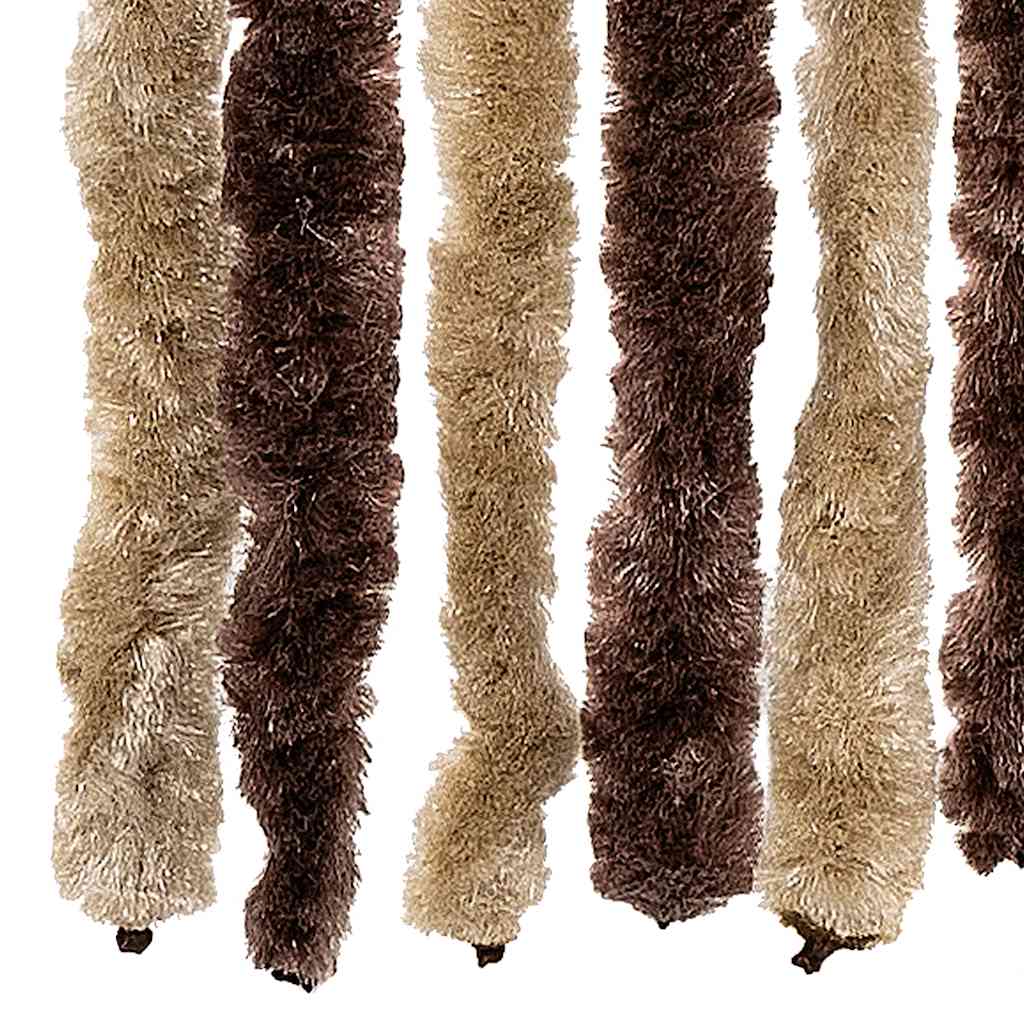 vidaXL Insektenschutz-Vorhang Beige und Hellbraun 56x200 cm Chenille