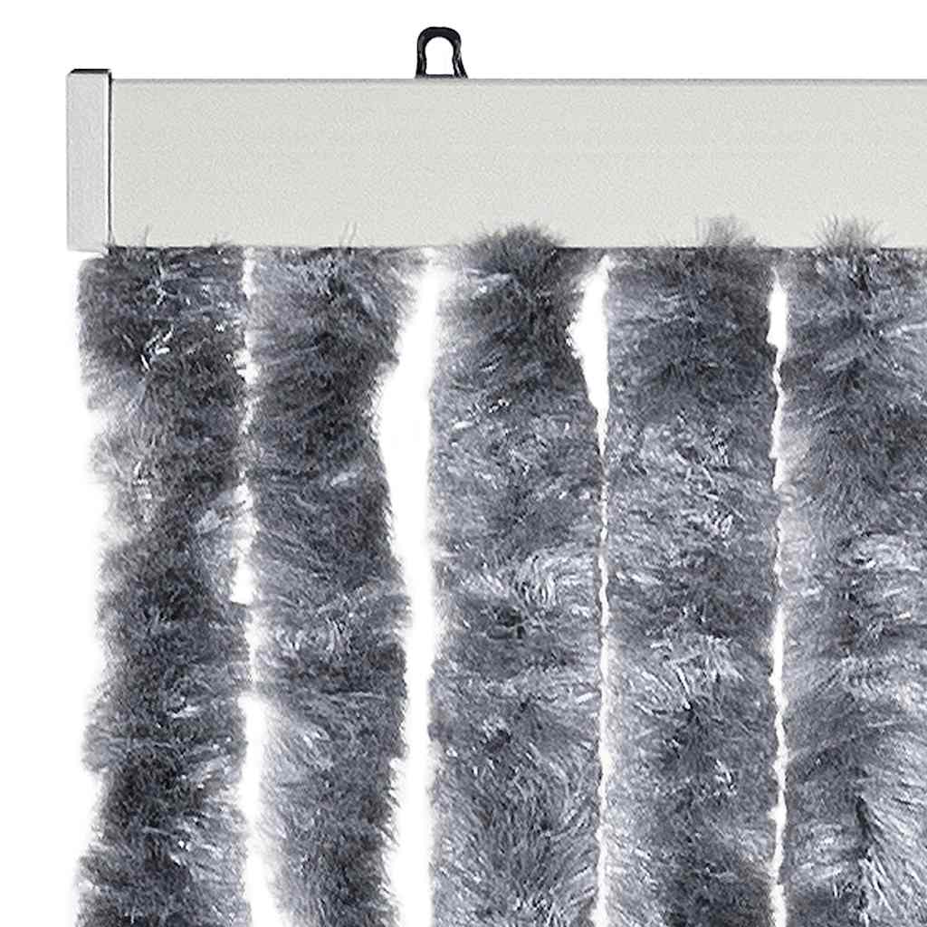 vidaXL Insektenschutz-Vorhang Silbern 56x200 cm Chenille