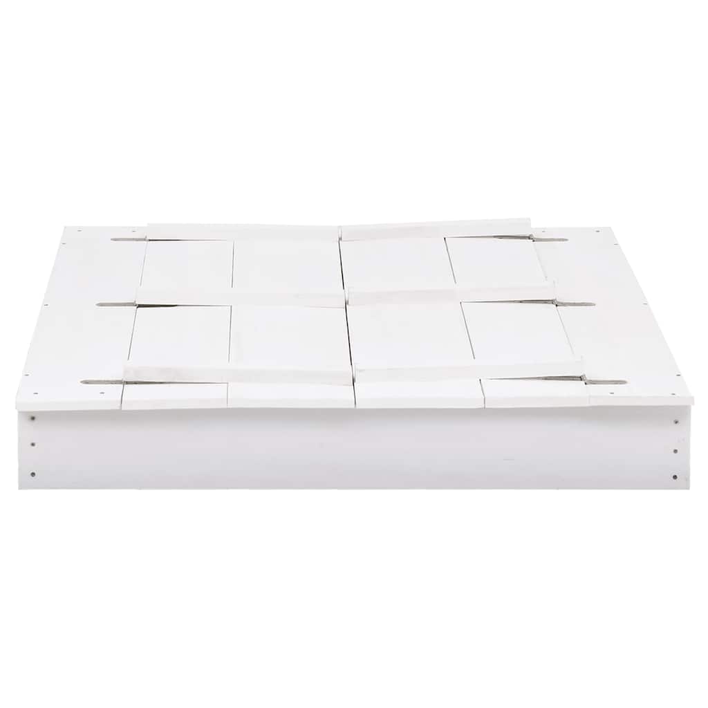 vidaXL Sandkasten Tannenholz Weiß 95x90x15 cm