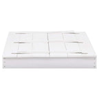 vidaXL Sandkasten Tannenholz Weiß 95x90x15 cm
