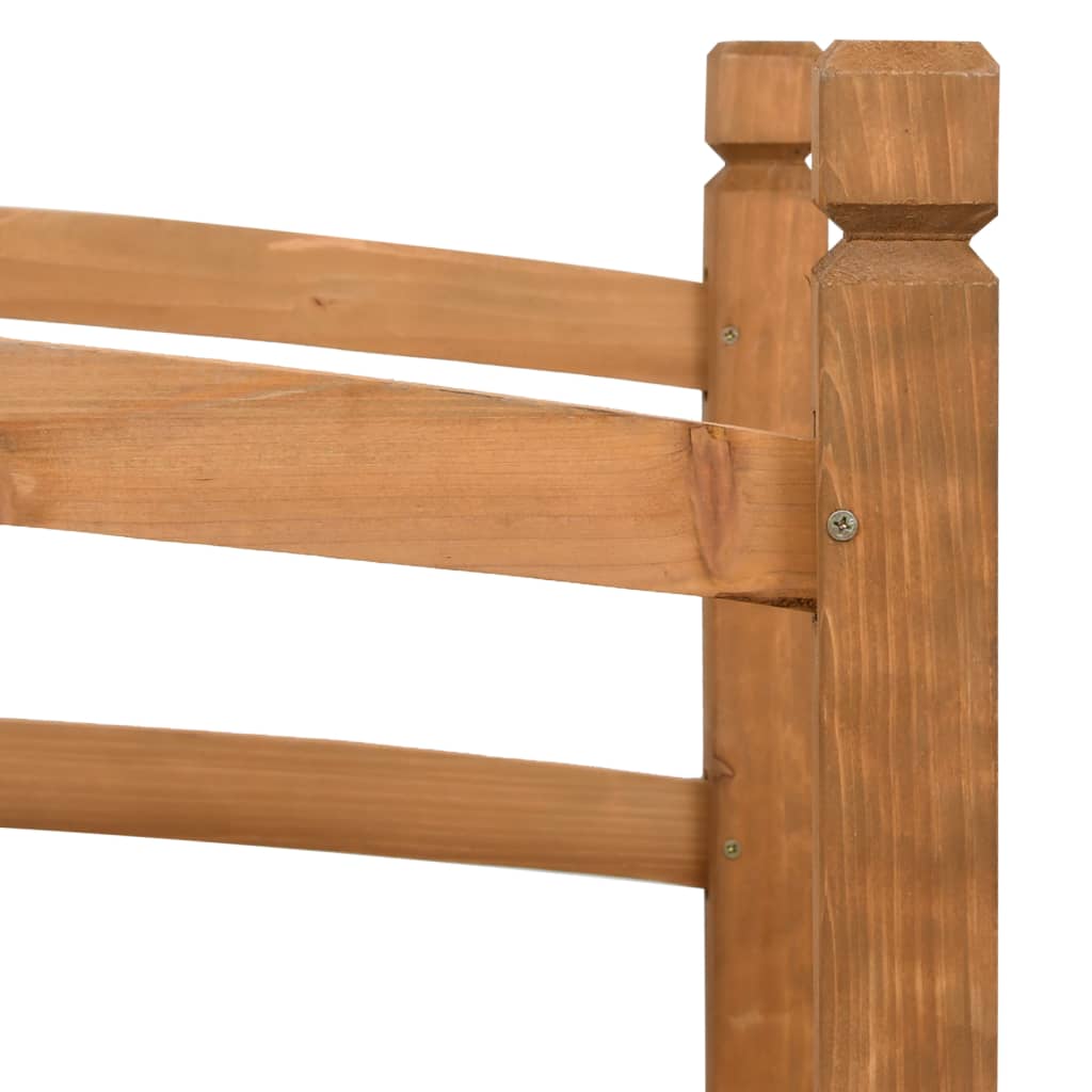 vidaXL Gartenbrücke 140x60x60 cm Massivholz Tanne