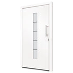 vidaXL Haustür Aluminium und PVC Weiß
