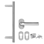 vidaXL Haustür Aluminium und PVC Weiß