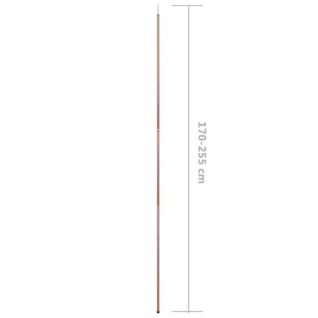 vidaXL Teleskop-Zeltstange mit 170-255 cm Länge Verzinkter Stahl