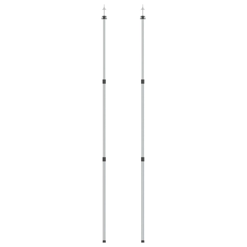 vidaXL Teleskop-Tarpstangen 102-260 cm 2 Stk. Aluminium
