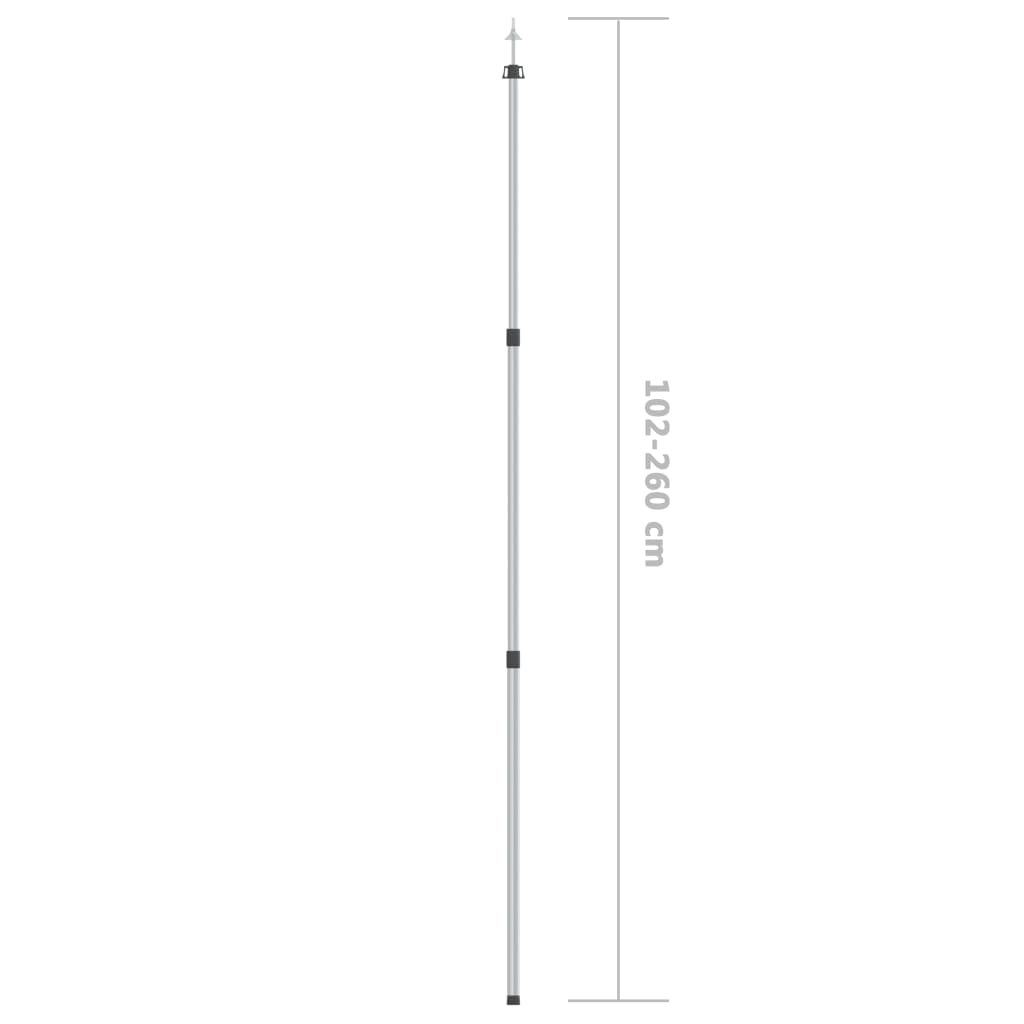 vidaXL Teleskop-Tarpstangen 102-260 cm 2 Stk. Aluminium