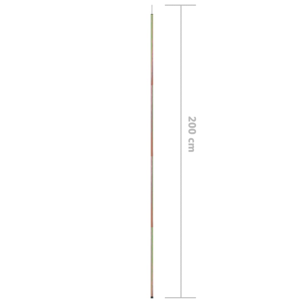 vidaXL Sonnensegel Stangen 2 Stk. 200 cm Verzinkter Stahl