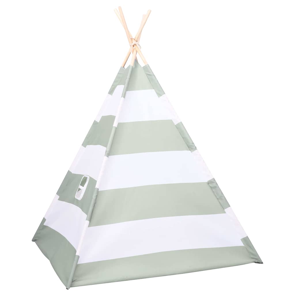 vidaXL Kindertent Grau und Weiß 120 x 120 x 150 cm Massivholz Kiefer