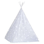 vidaXL Kinder Tipi-Zelt mit Tasche Polyester Grau 115x115x160 cm