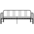 vidaXL Tagesbett Ausziehbar Schwarz Metall 90x200 cm