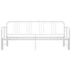 vidaXL Ausziehsofa Bettgestell Weiß Metall 90x200 cm