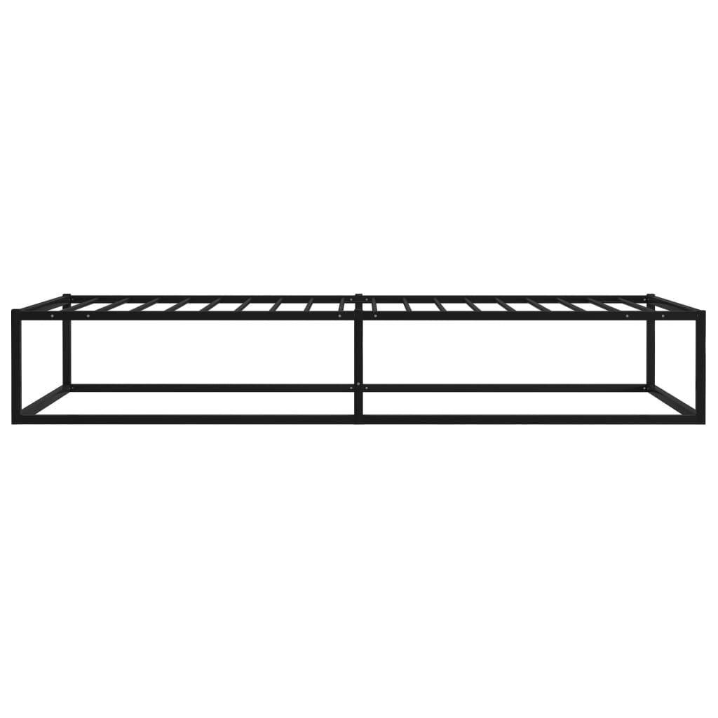 vidaXL Bettgestell Schwarz Metall 90x200 cm