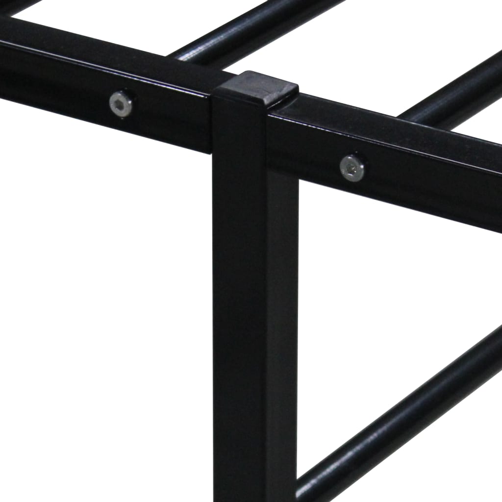 vidaXL Bettgestell Schwarz Metall 90x200 cm