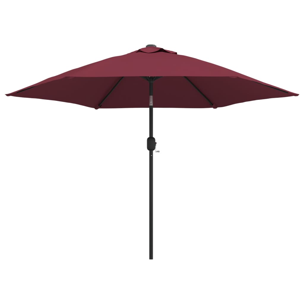 vidaXL Sonnenschirm mit Metall-Mast 300 cm Bordeauxrot