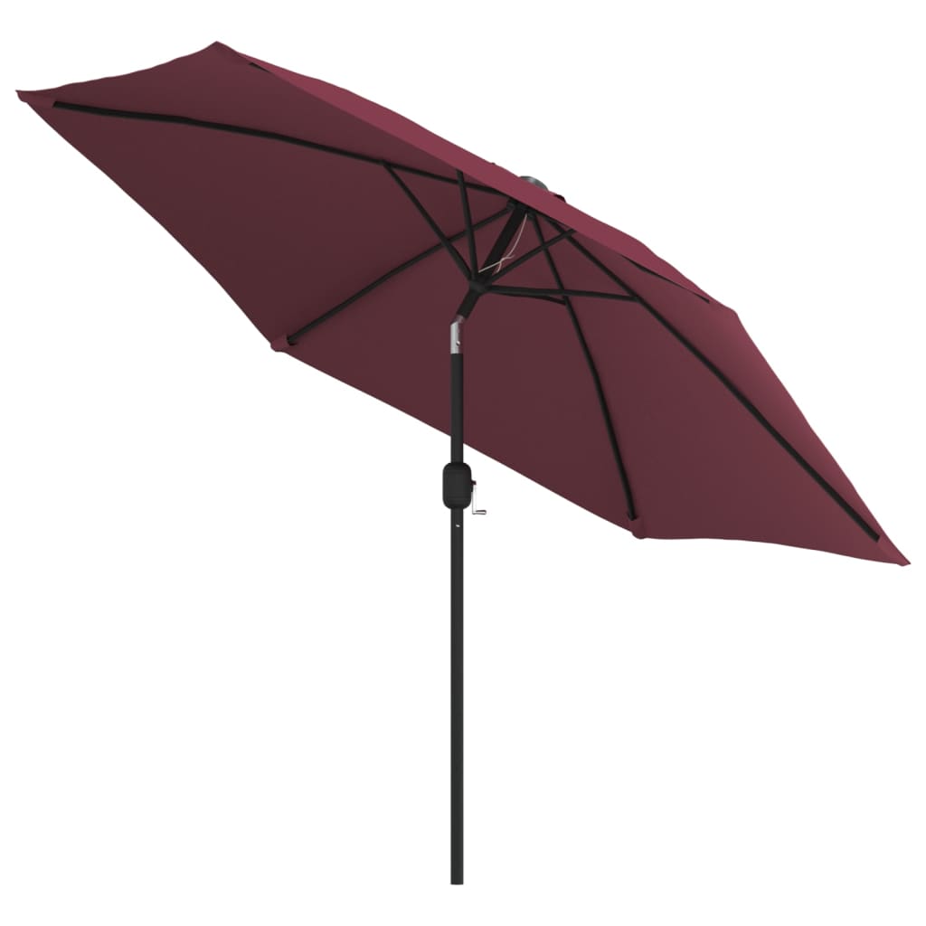 vidaXL Sonnenschirm mit Metall-Mast 300 cm Bordeauxrot