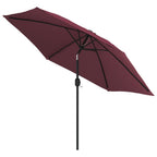 vidaXL Sonnenschirm mit Metall-Mast 300 cm Bordeauxrot