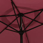 vidaXL Sonnenschirm mit Metall-Mast 300 cm Bordeauxrot