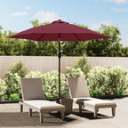 vidaXL Sonnenschirm mit Metall-Mast 300 cm Bordeauxrot