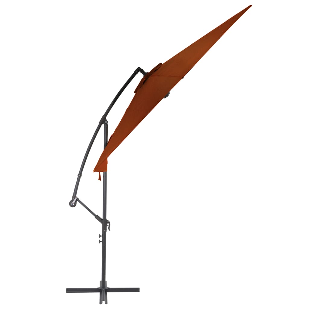 vidaXL Ampelschirm mit Aluminium-Mast 300 cm Terrakotta