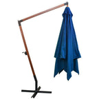 vidaXL Ampelschirm mit Mast Azurblau 3x3 m Massivholz Tanne