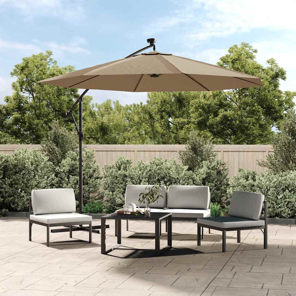 vidaXL Ersatzstoff für Ampelschirm Taupe 350 cm