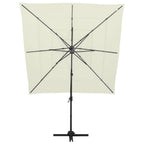 vidaXL Sonnenschirm mit Aluminium-Mast 4-lagig Sandfarben 250x250 cm