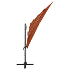 vidaXL Sonnenschirm mit Aluminium-Mast 4-lagig Terrakotta 250x250 cm