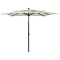 vidaXL Sonnenschirm mit Aluminium-Mast 3-lagig Sandfarben 2,5x2,5 m
