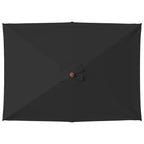 vidaXL Sonnenschirm mit Holzmast Schwarz 150x200 cm