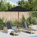 vidaXL Sonnenschirm mit Holzmast Schwarz 150x200 cm