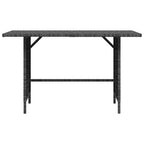 vidaXL Garten-Esstisch Grau 110x70x65 cm Poly Rattan