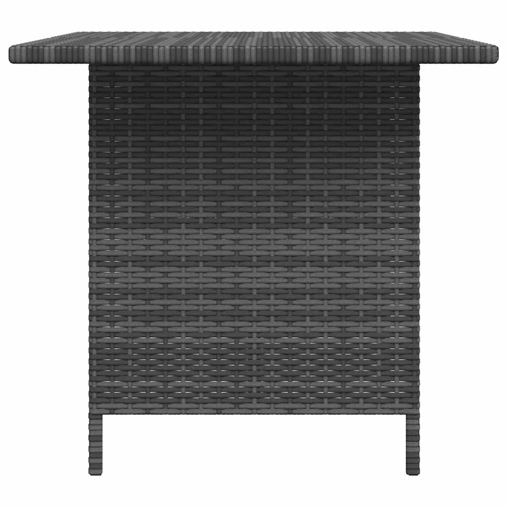 vidaXL Garten-Esstisch Grau 110x70x65 cm Poly Rattan