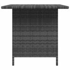 vidaXL Garten-Esstisch Grau 110x70x65 cm Poly Rattan