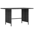 vidaXL Garten-Esstisch Grau 110x70x65 cm Poly Rattan