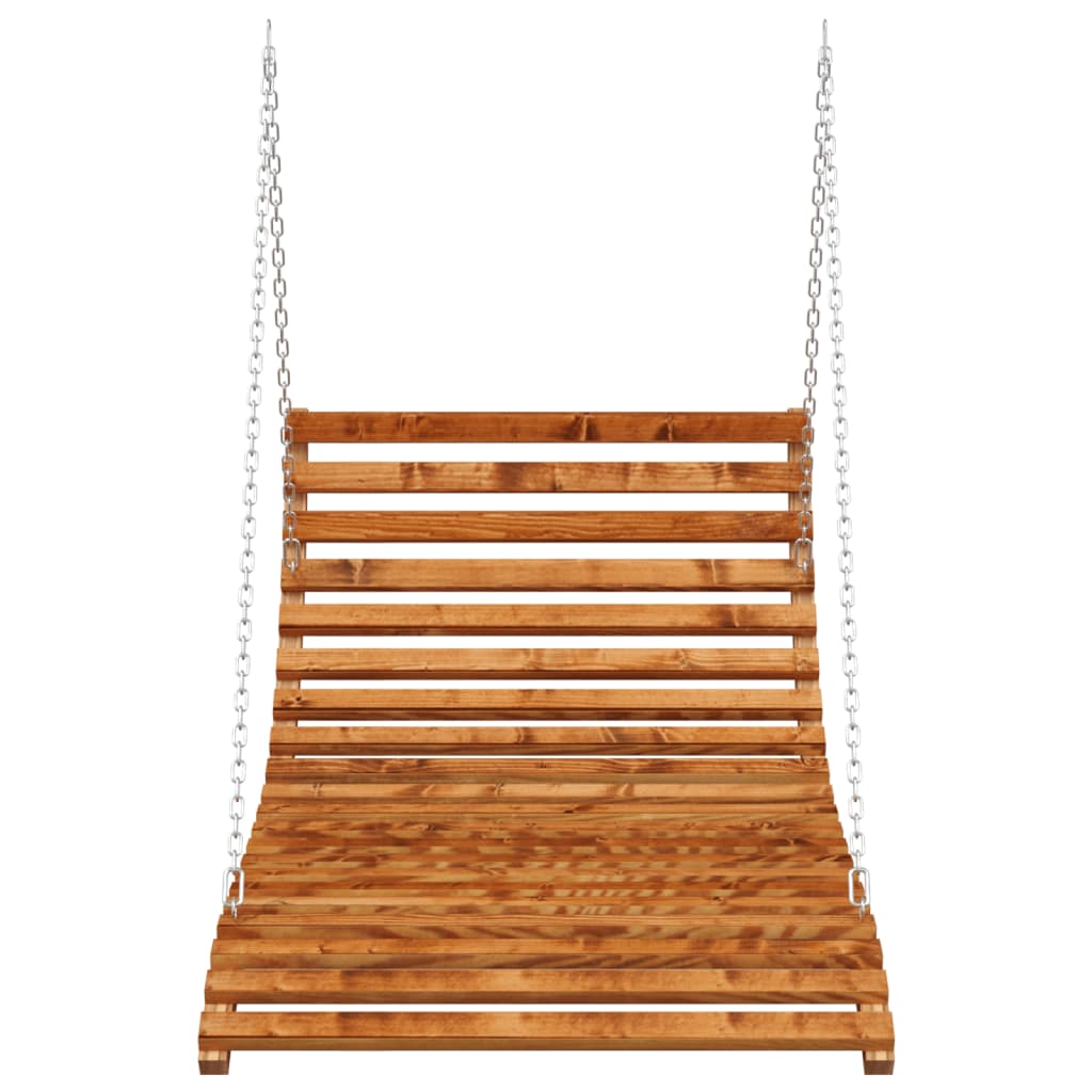 vidaXL Bett-Schaukel Bugholz Massiv mit Teak-Finish 115x147x46 cm