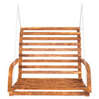 vidaXL Schaukelbank Bugholz Massiv mit Teak-Finish 126x63x92 cm