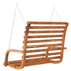 vidaXL Schaukelbank Bugholz Massiv mit Teak-Finish 126x63x92 cm