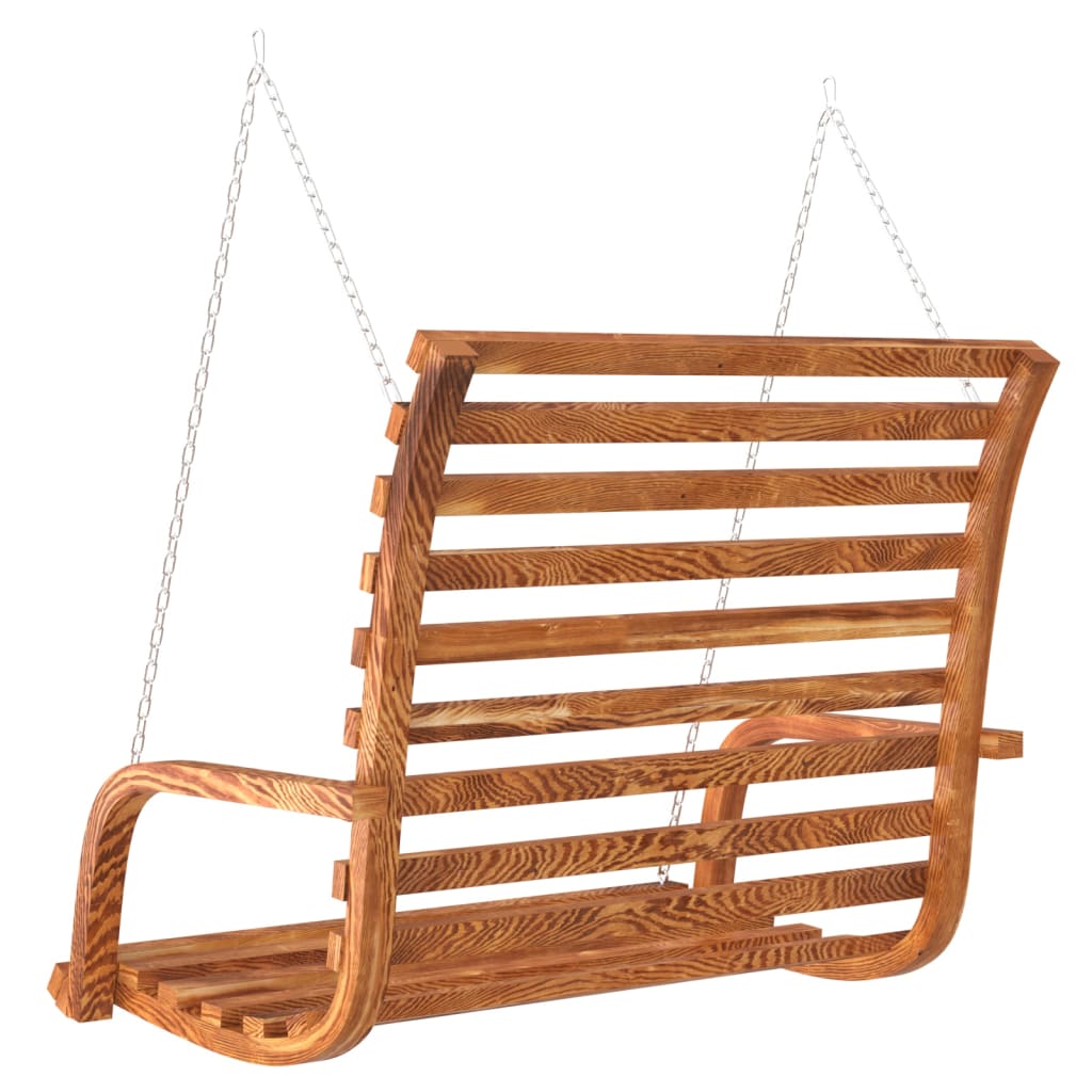 vidaXL Schaukelbank Bugholz Massiv mit Teak-Finish 126x63x92 cm