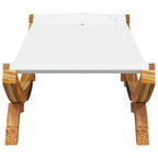 vidaXL Sonnenliege 100x188,5x44 cm Bugholz Massiv Creme