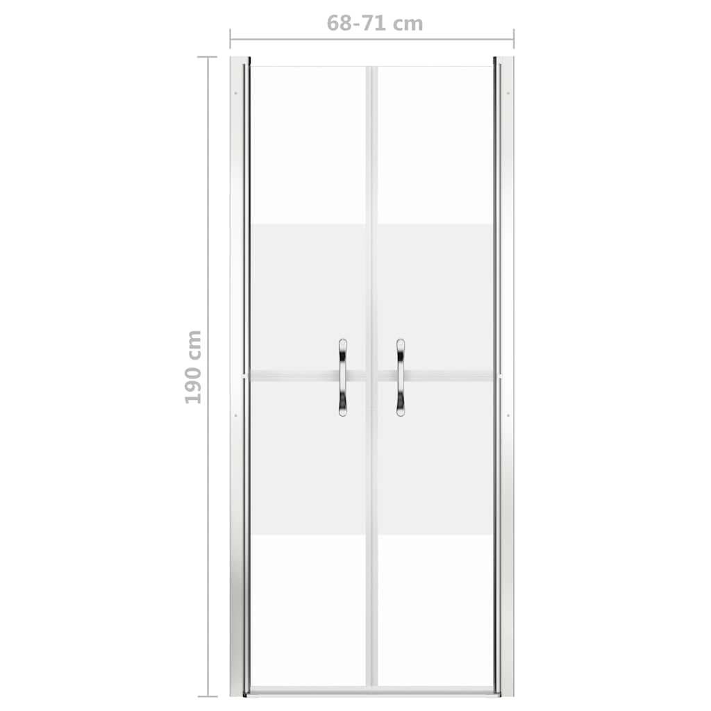 vidaXL Duschtür Halbmatt ESG 71x190 cm