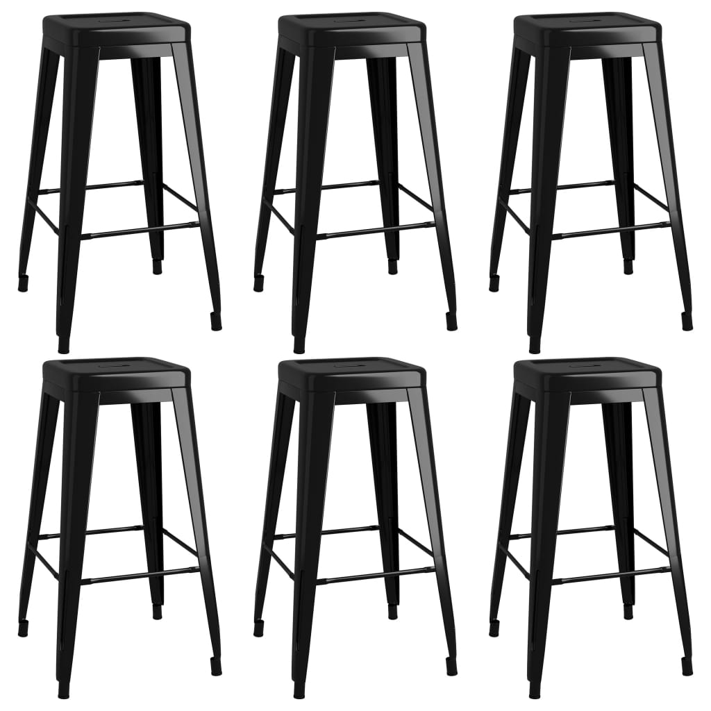 vidaXL 7-tlg. Bar-Set Schwarz
