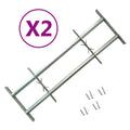 vidaXL Fenstergitter Verstellbar für Fenster 2 Stk. 700-1050 mm