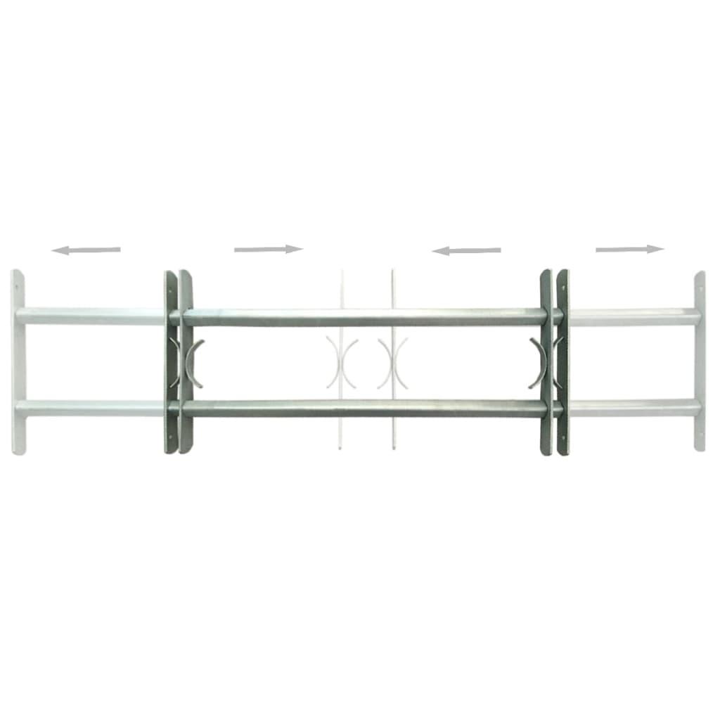 vidaXL Fenstergitter Verstellbar für Fenster 2 Stk. 700-1050 mm