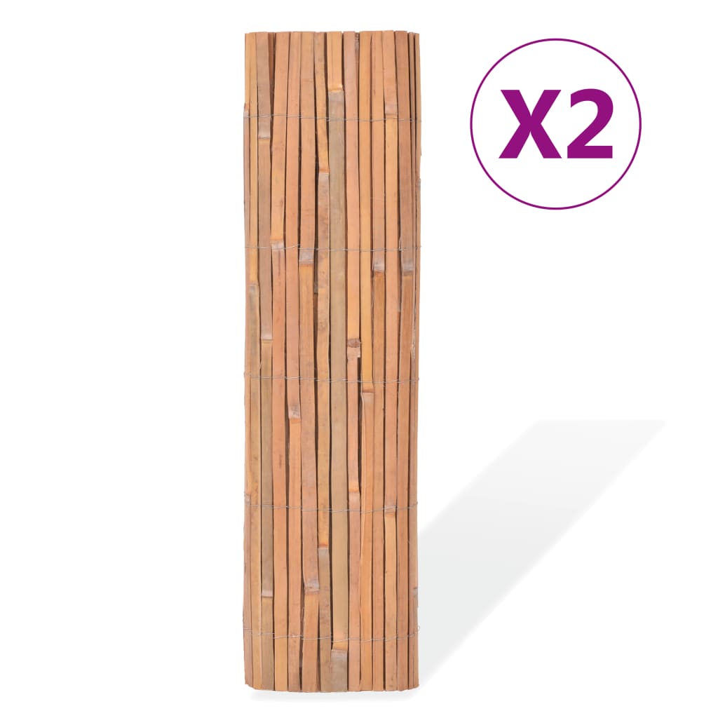 vidaXL Bambuszäune 2 Stk.