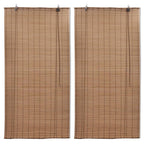 vidaXL Bambusrollos 2 Stk. Braun
