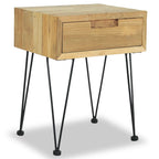 vidaXL Nachttische 2 Stk. 40x30x50 cm Teak Massivholz